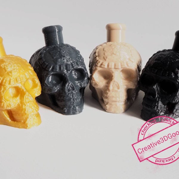 Totenkopf aztekische Pfeife 3D gedruckt, laute Pfeife, lustig, Geschenkidee, Kriegspfeife, mächtige Pfeife, Todespfeife, Maya Pfeife