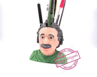 Albert Einstein Pen Holder: 3D Printed Desk Organizer