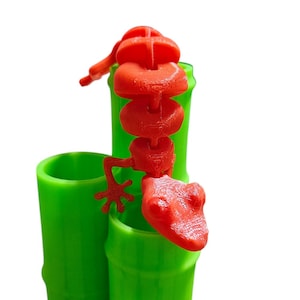 Lézard mobile imprimé en 3D de 18 cm de long, 2 PCS / LOT