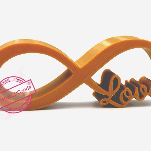 Signe de l'amour infini - Décoration d'intérieur romantique imprimée en 3D