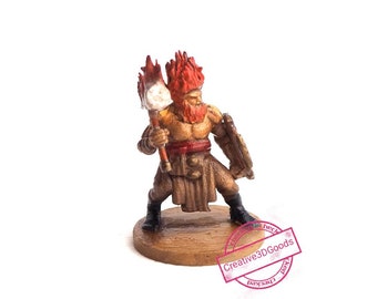 Azer dwarf DnD miniature for board games | resin printed