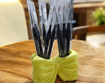 Bow Makeup Brush Holder | 3D Printed Vanity Organizer