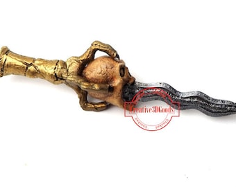 Warlock-botermes 3D-geprint voor cosplay