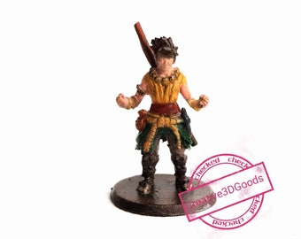 Monk with stick miniature