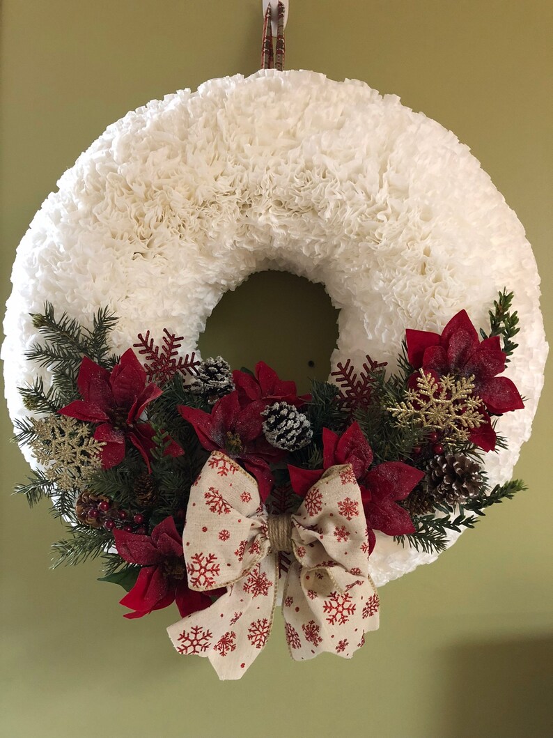 Christmas Coffee Filter Wreath Etsy