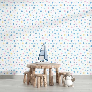Kids Wallpaper, Geometric Wallpaper, Removable Peel and Stick Wallpapers, Nursary Wallpaper, Modern Wall Murals, peel and stick wallpaper
