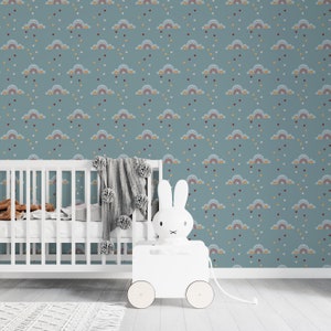 Kids Wallpaper, Colorful, Peel and Stick Wallpapers, Nursary Wallpaper, Modern Wall Murals, Self adhesive, peel and stick wallpaper