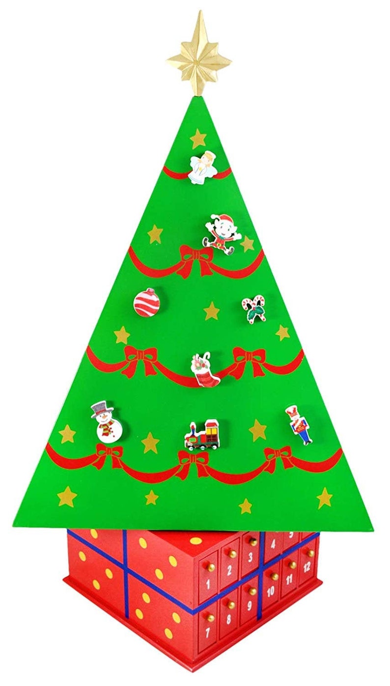 Spinning Christmas Tree Advent Calendar With Ornament Etsy UK