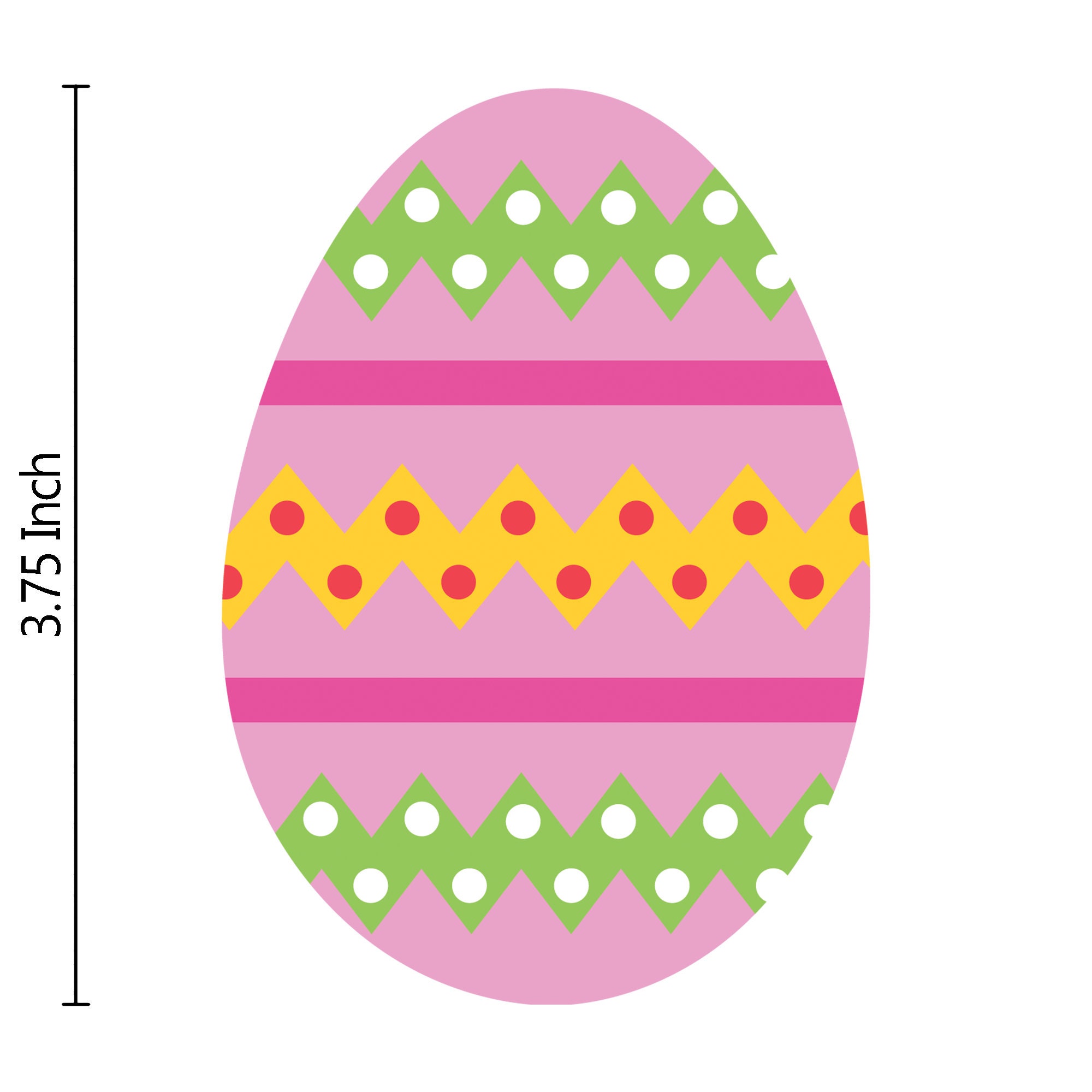 Pastel Zig Zag Easter Eggs Sticker for Car or Etsy