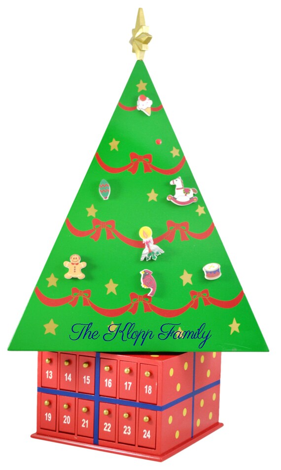 Spinning Magnetic Christmas Tree Advent Calendar With Ornament Magnets, 21 Inch - Etsy Spinning Magnetic Christmas Tree Advent Calendar With Ornament Magnets, 21 Inch - Etsy