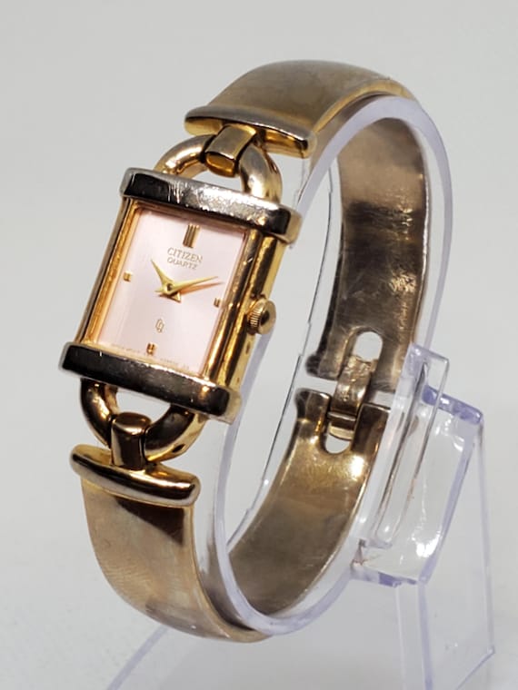 Vintage Citizen Quartz Gold Plated Ladies Watch, 1980s          , Running