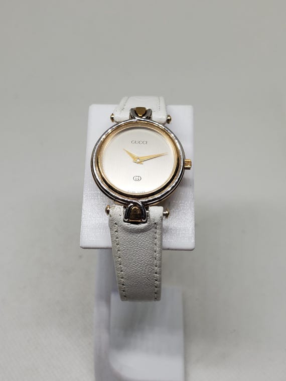 Buy Gucci 4500L Gold Plated Dual Tone Silver Dial Swiss  display picture 3