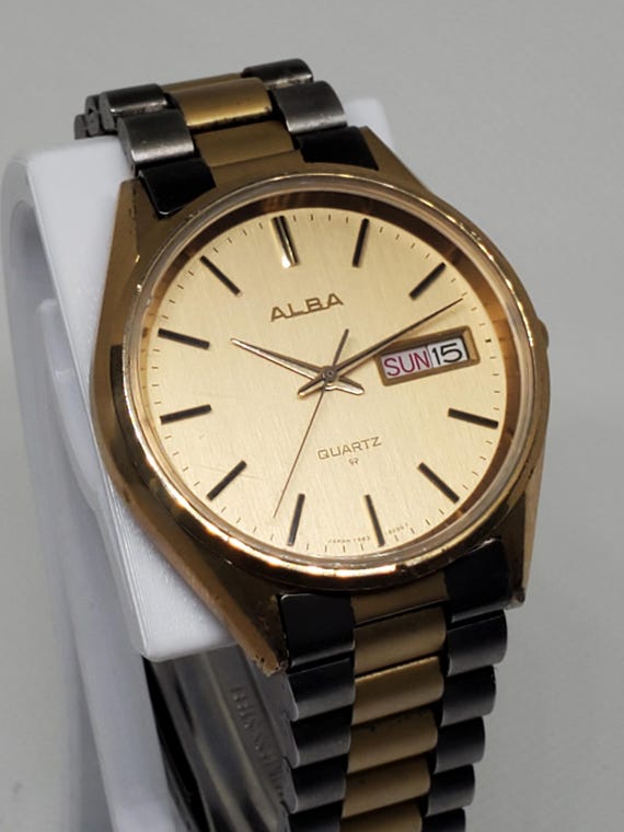 Seiko Alba Dual Tone Gold Plated Watch, 1990s     