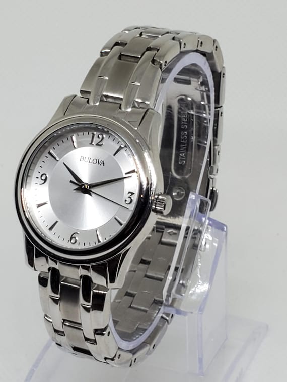 bulova silver dial dress watch Bulova Men's Stainless Steel Watch