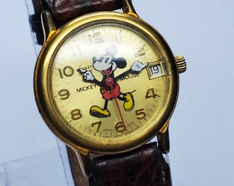 Vintage Bradley Disney Mickey Mouse 50th Anniversary Watch, 1978, Working