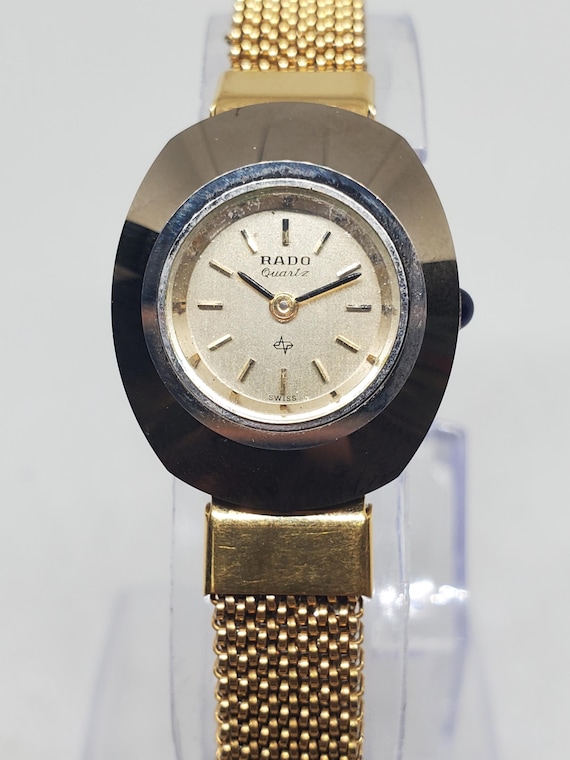 Vintage Rado Diastar Lady Quartz Tungsten Carbide Dress Watch