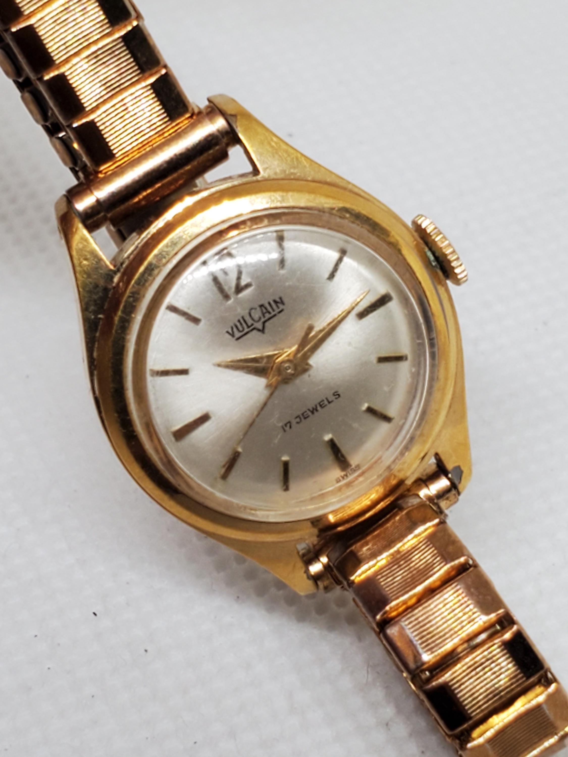 Vintage Vulcain Club Gold Plated Watch, 17 Jewels Manual Swiss