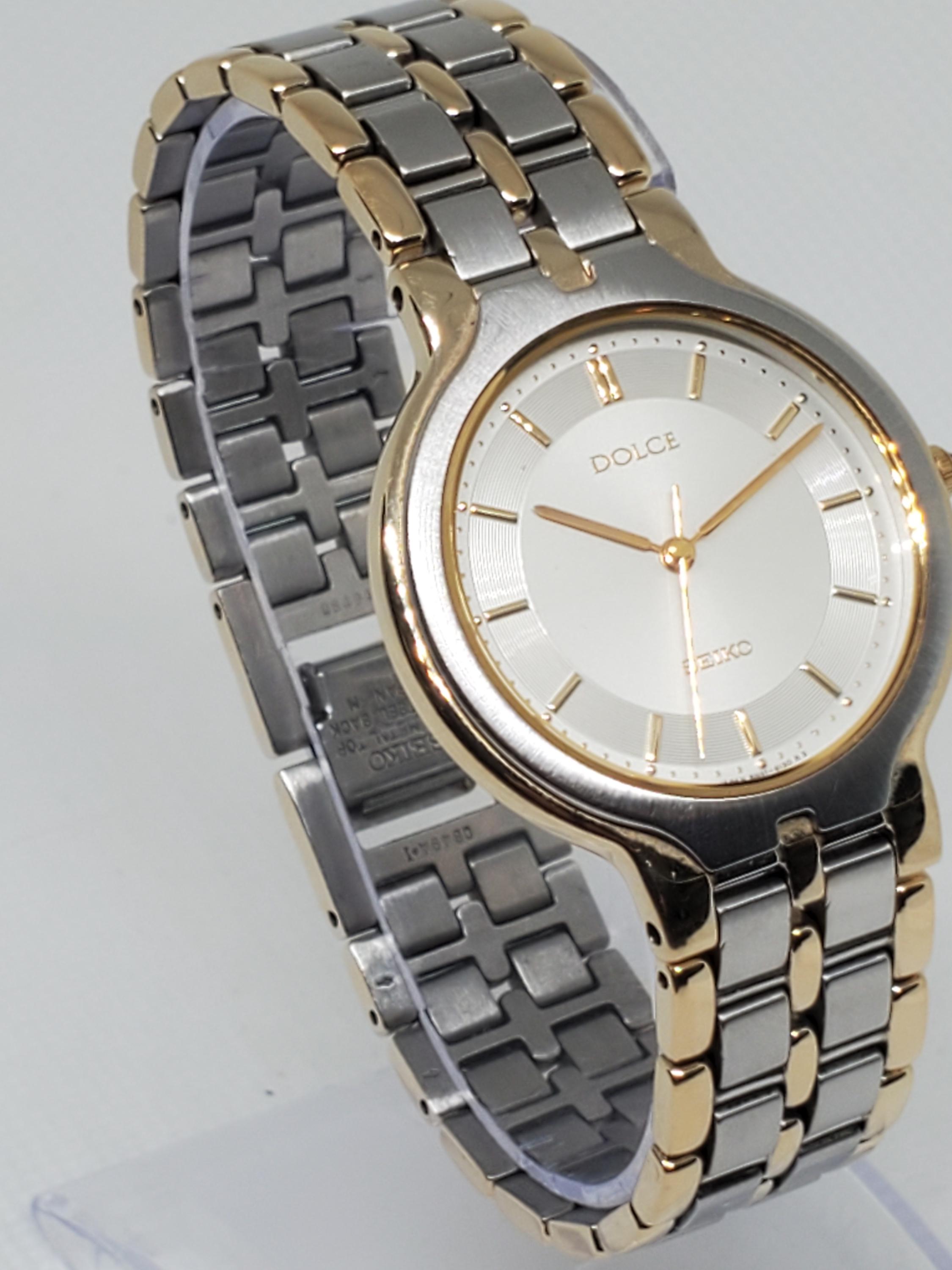 セイコー ドルチェ 8N41-6100 クォーツ デュアルトーンウォッチ 32mm 