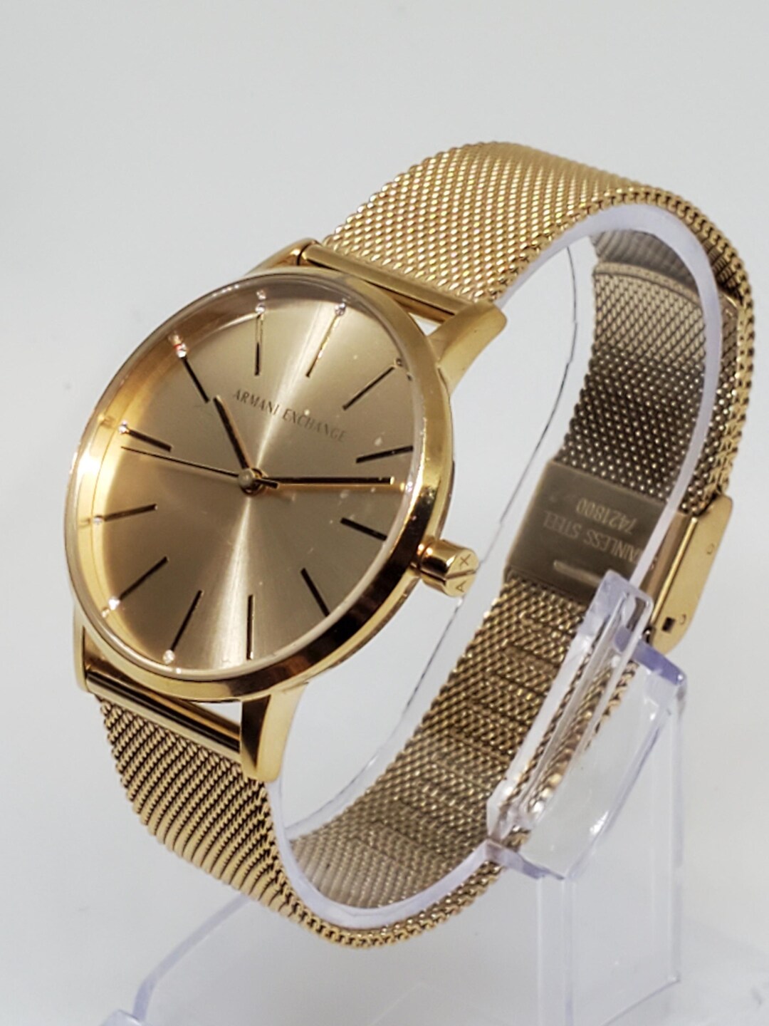 アルマーニ・エクスチェンジ 腕時計 ゴールド メッシュ AX5536 Amazon.com: A｜X ARMANI EXCHANGE Women's Gold-Tone Stainless