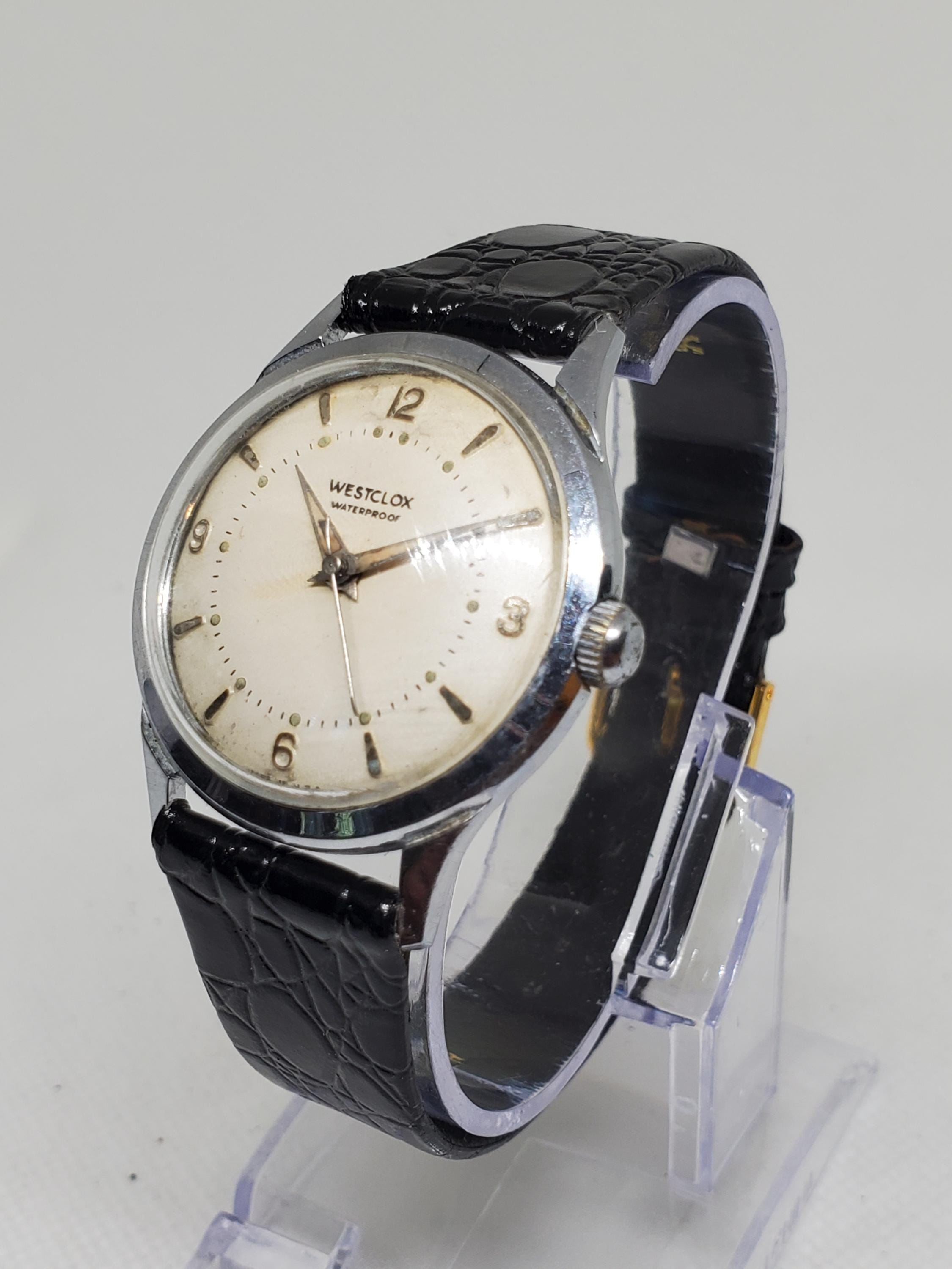 Vintage Westclox Model 689 Manual Watch 34mm USA, Mid 1950s to