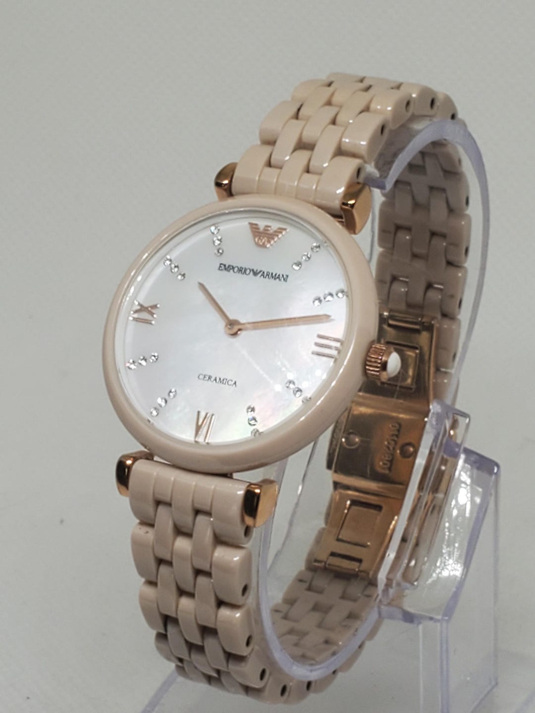 Emporio Armani Mother of Pearl Ceramics Watch With  display picture 2
