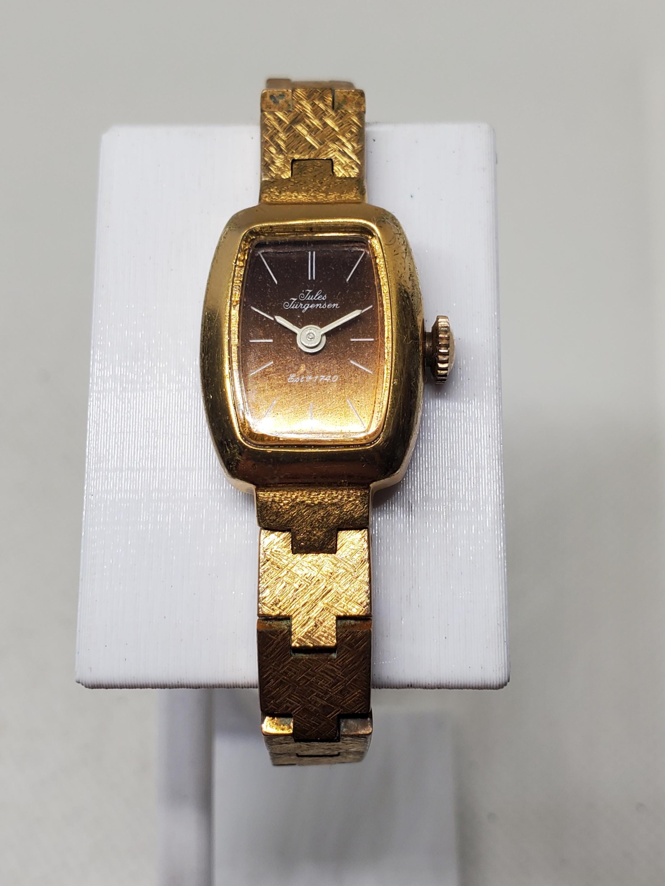 Jules Jurgensen 5614 Vintage Gold Tone Manual Dress Watch  display picture 3