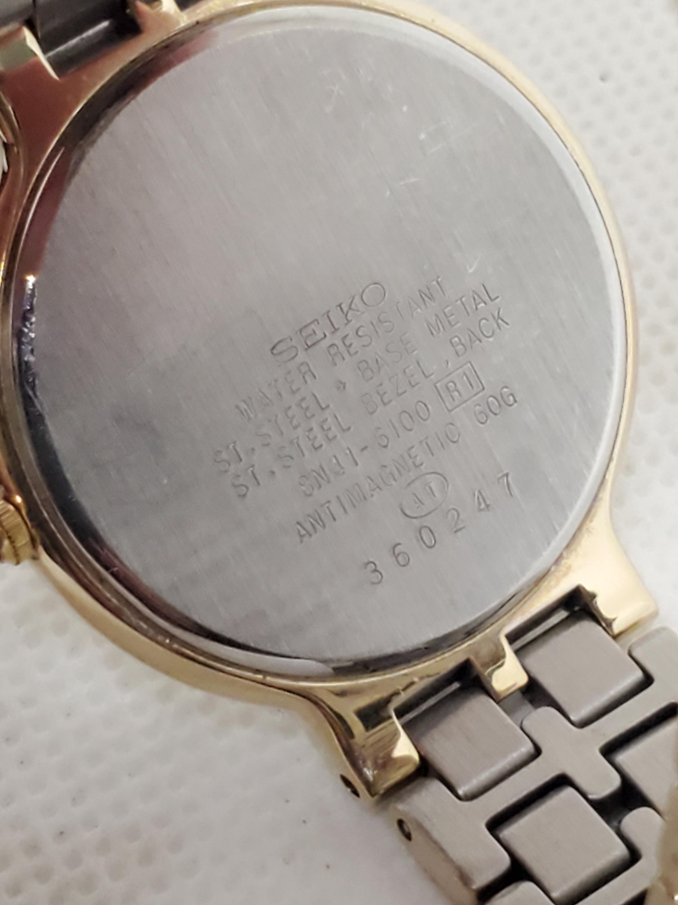 セイコー ドルチェ 8N41-6100 クォーツ デュアルトーンウォッチ 32mm 