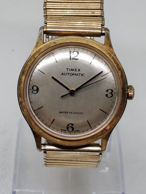 Vintage Timex Viscount Automatic 31220 Gold Plated 35mm  display picture 2