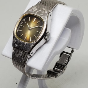 Vintage 1975 Citizen Automatic Womans Silver Watch W/daydate & Gold accents sold Rare Vintage Citizen Citizen Eagle 7 Yellow Gold Tone  main image 4
