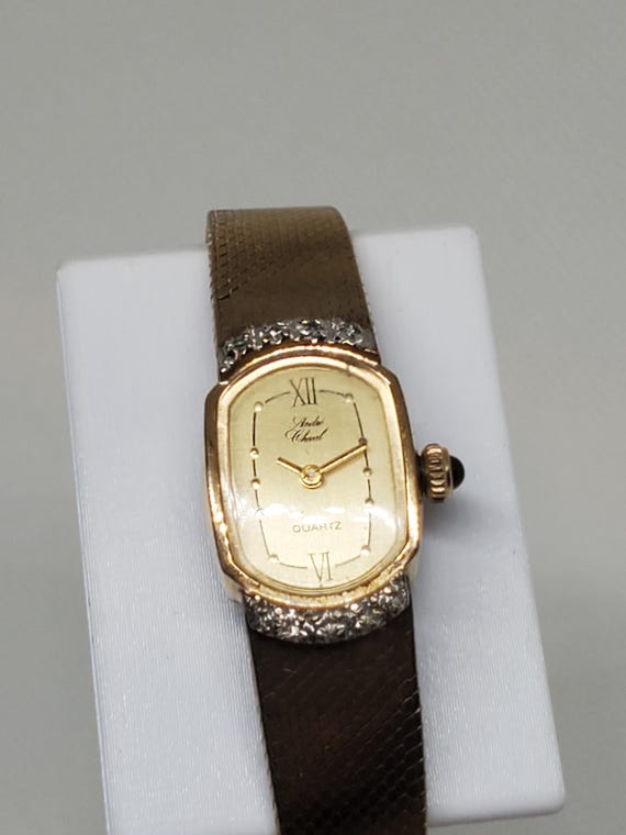 Vintage Andre Cheval Gold Plated with Diamonds Watch,… - Gem