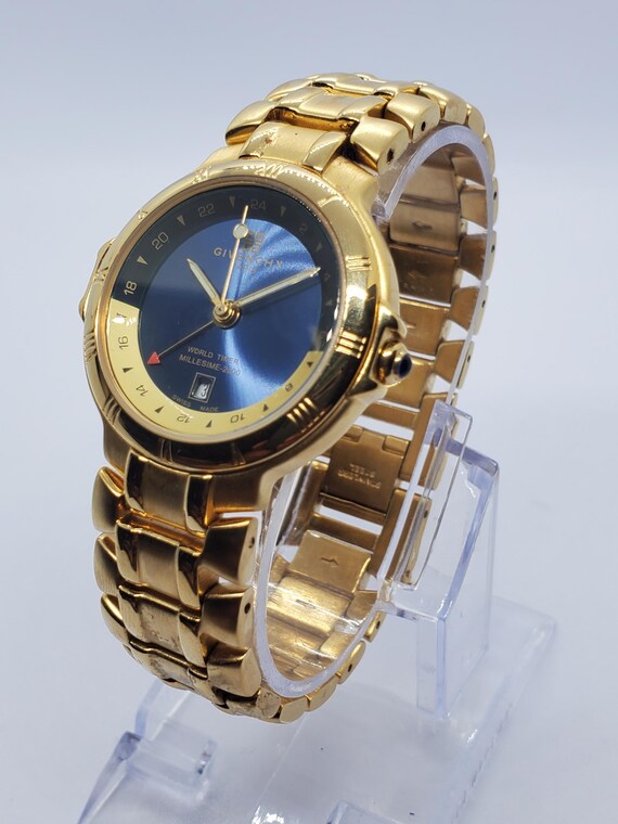 Givenchy Millesime 2000 World Timer Blue Dial Gol… - image 3