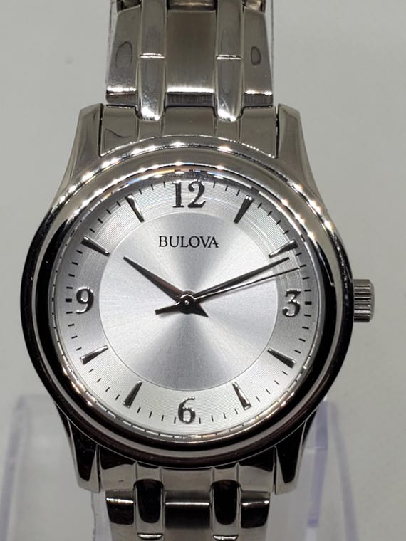 bulova silver dial dress watch Bulova Surveyor Two-Tone Dress Watch Silver