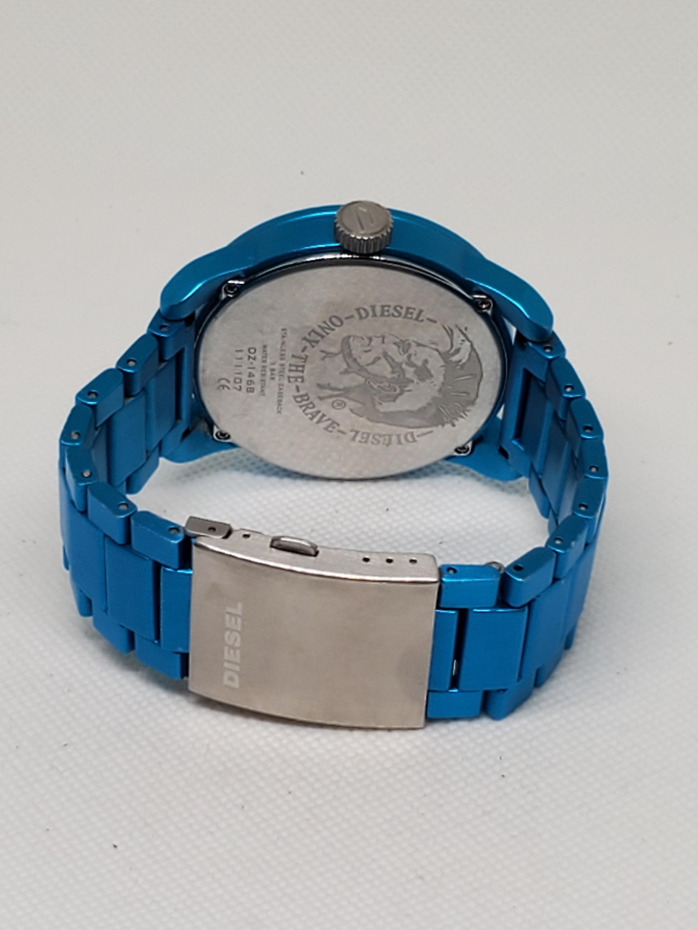Diesel Blue Case Black Dial Mens Watch, 2000s, Working - Etsy