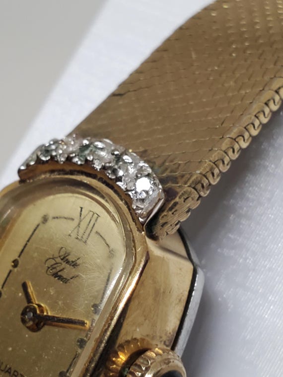 Vintage Andre Cheval Gold Plated with Diamonds Watch,… - Gem