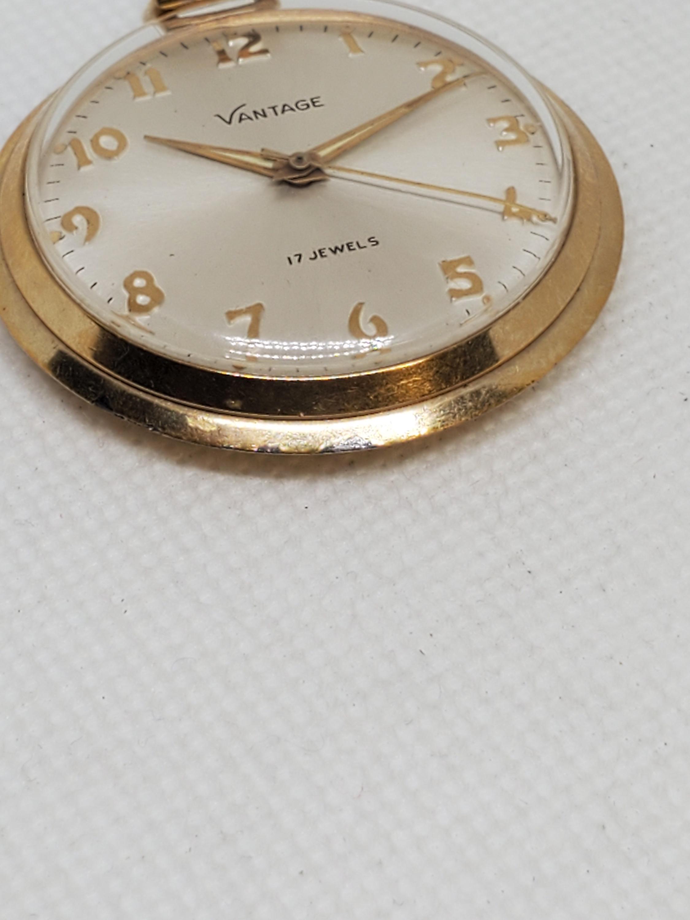 Vintage Hamilton Vantage Manual Gold Plated Pocket Watch, 1960s