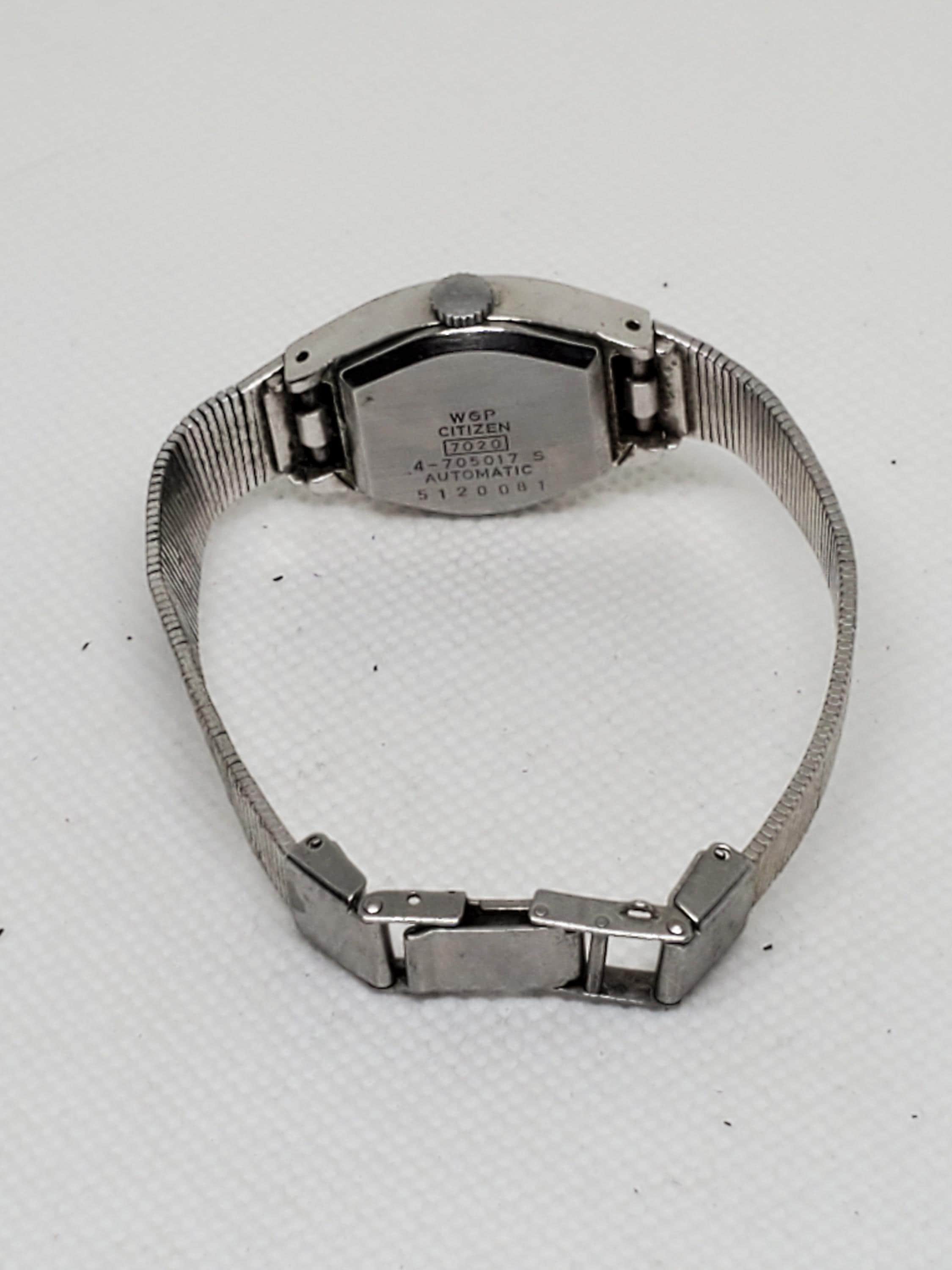 Vintage Citizen Automatic Ladies Watch 7020 4-705017 - RUNNING! Vintage Citizen Automatic 7020 Florentine Finish Silver  main image 3