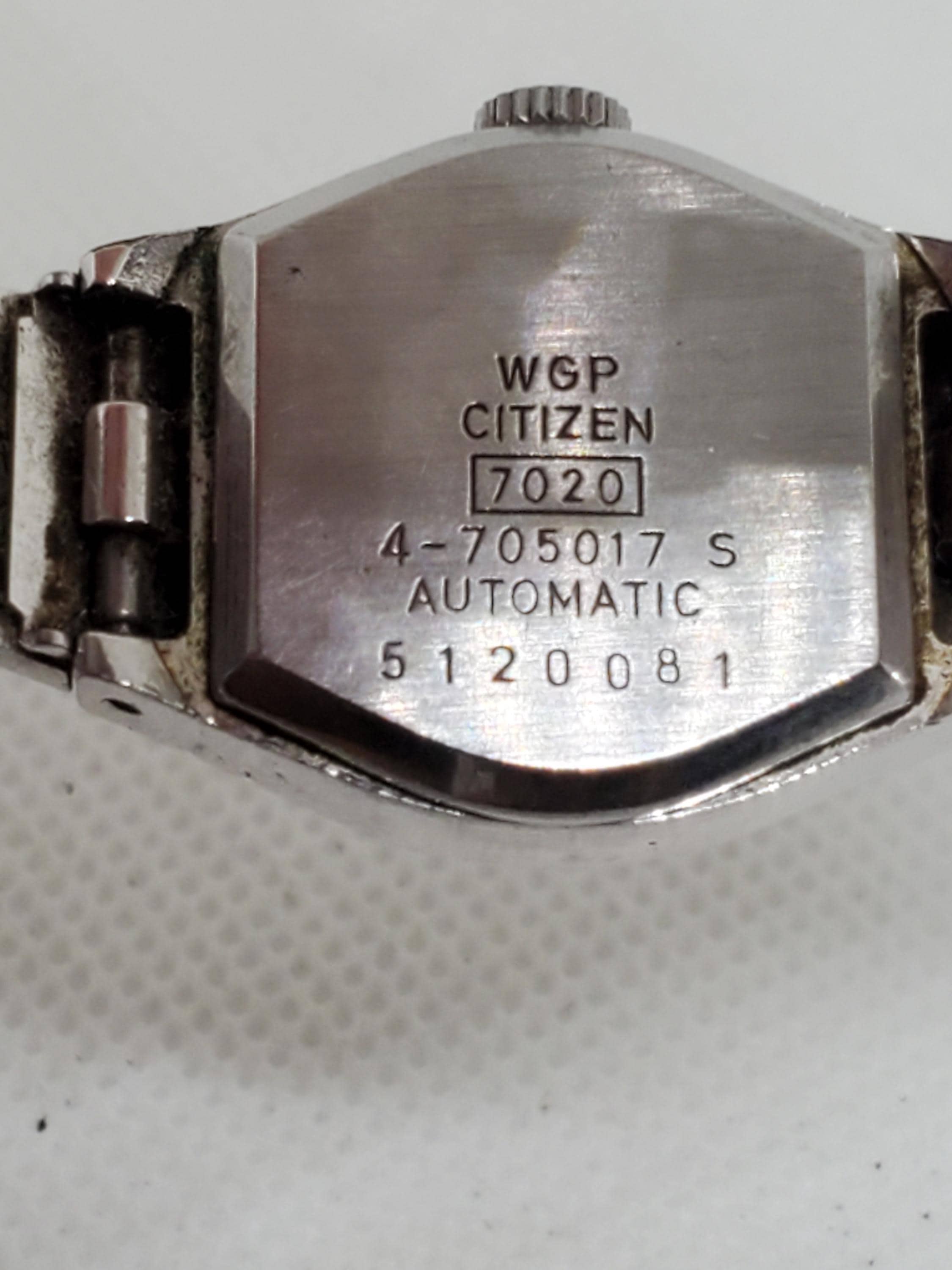 Vintage Citizen Automatic Ladies Watch 7020 4-705017 - RUNNING! Vintage Citizen Automatic 7020 Florentine Finish Silver  main image 2