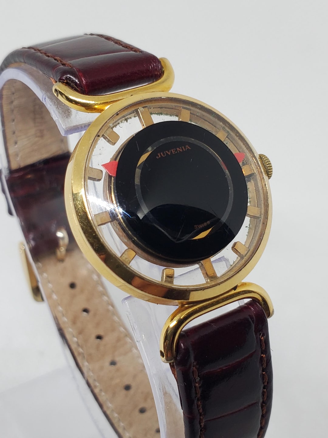 Vintage Juvenia Mystere Skeleton Manual Gold Plated Swiss Dress