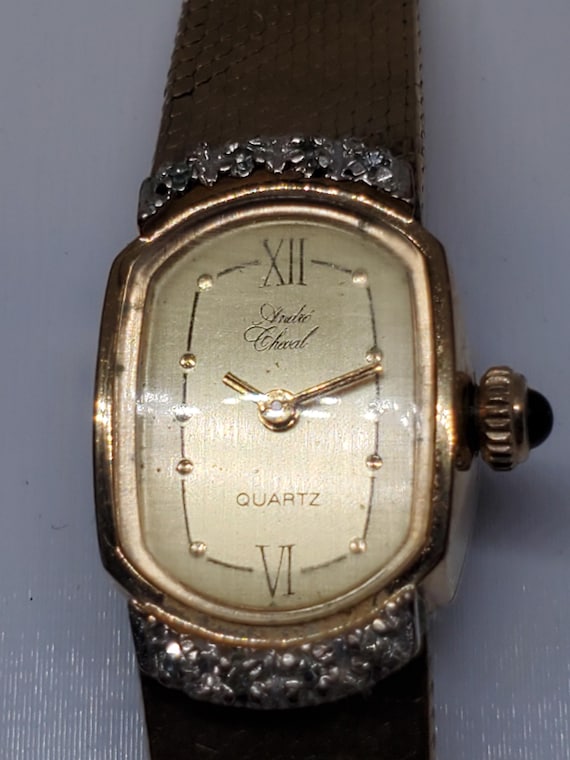 Vintage Andre Cheval Gold Plated with Diamonds Watch,… - Gem