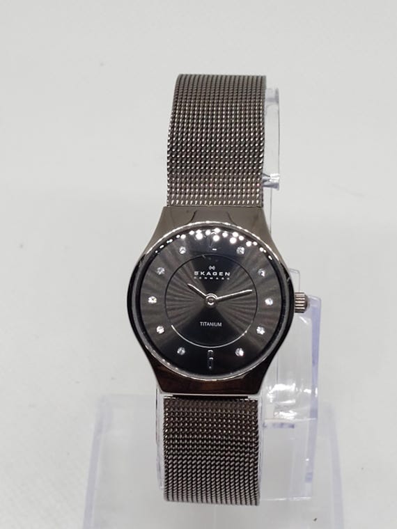 Skagen Titanium Watch With Rhinestones, 2000s, Working - Etsy