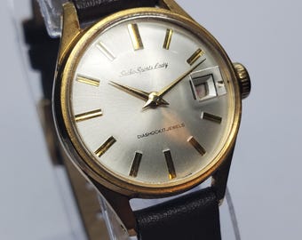 Seiko Sports Lady 2102-0040 Gold Plated, Manual Dress Watch, 22mm, 1975, Working