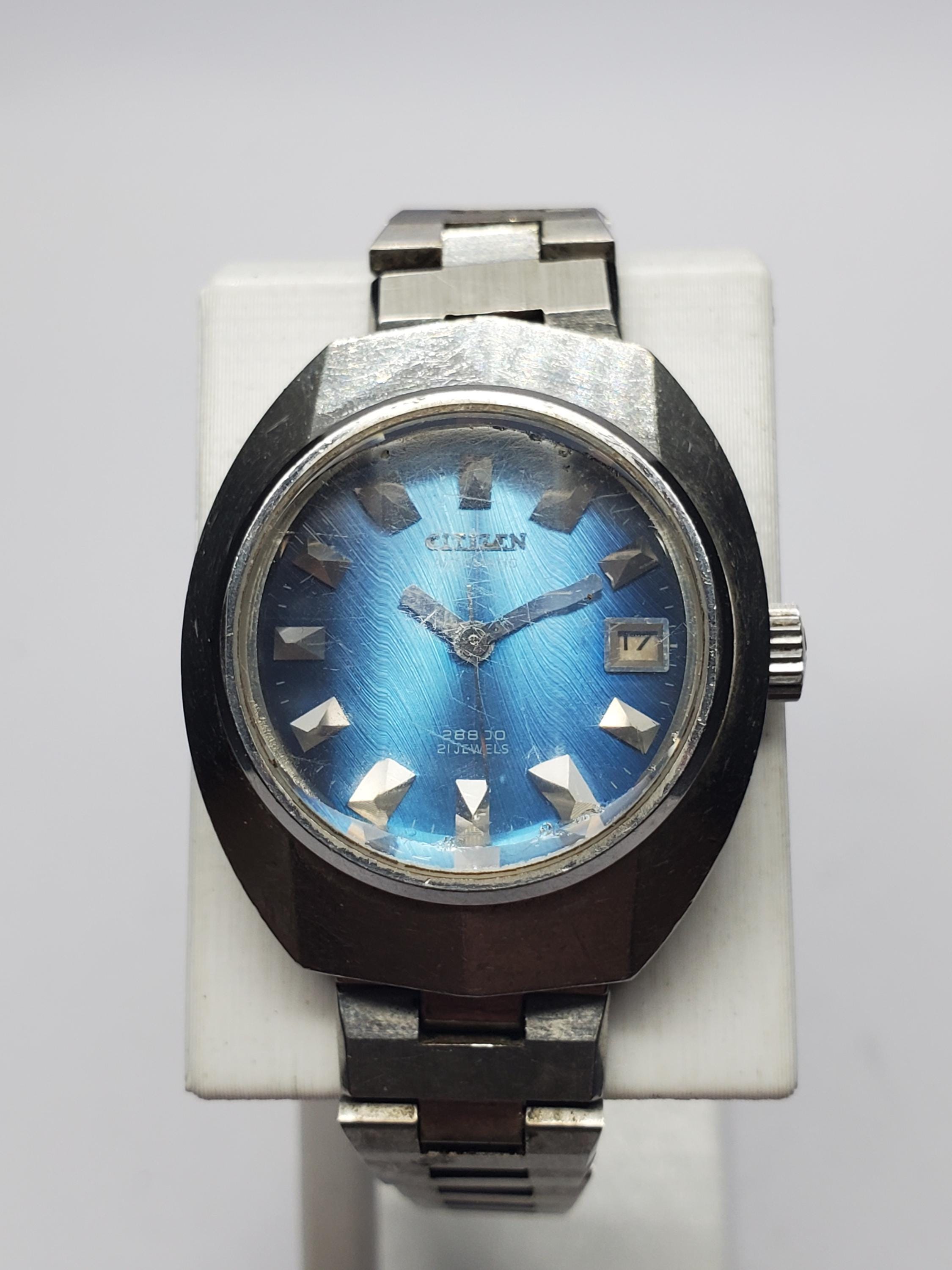 Vintage Citizen 6900 Automatic Watch, Blue Dial, 1974, Running - Etsy