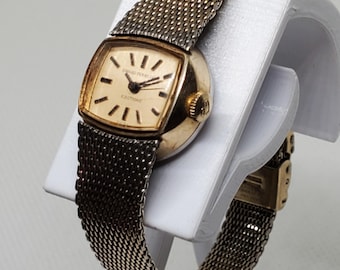 Girard Perregaux verguld elektromechanisch dameshorloge, jaren 1976, werkend