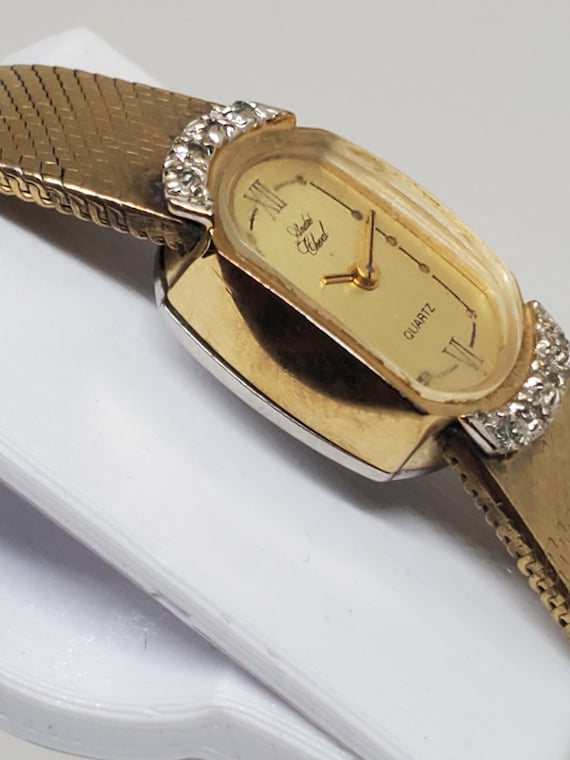 Vintage Andre Cheval Gold Plated with Diamonds Watch,… - Gem