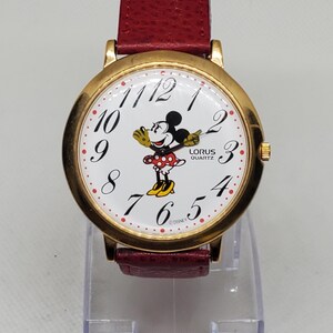 Vintage Seiko Lorus Minnie Mouse V501-A020 Gold Plated 44mm  display picture 3