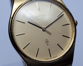 Seiko Quartz 7830 Gold Plated Dress Watch, 33mm, 1977, Working