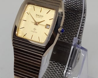 Rado DiaStar Tungsten Carbide Watch, 1980s Vintage Collection