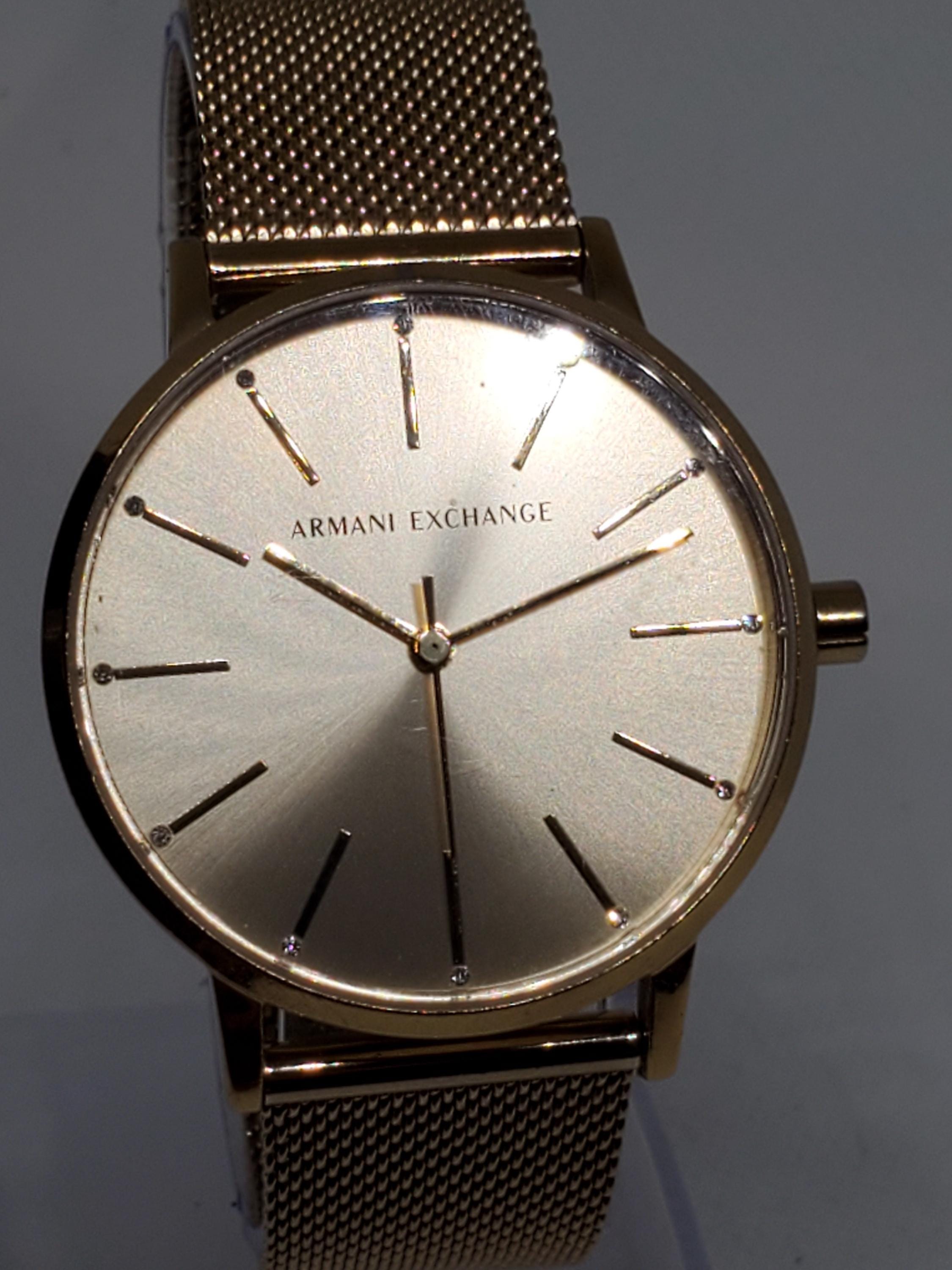 アルマーニ・エクスチェンジ 腕時計 ゴールド メッシュ AX5536 Amazon.com: A｜X ARMANI EXCHANGE Women's Gold-Tone Stainless