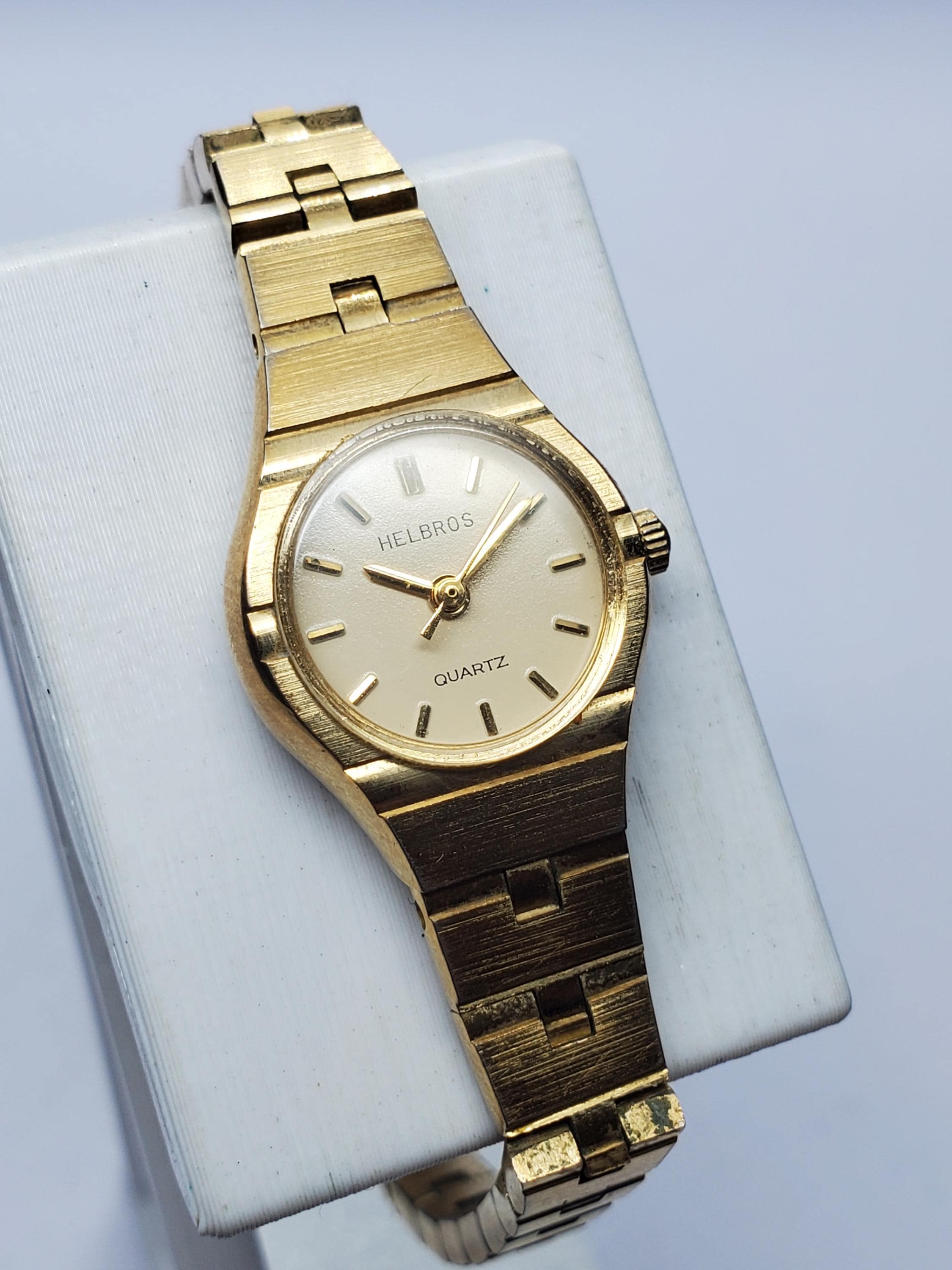 1950年代頃 ヘルブロス ドイツ製21石 10金メッキ アンティーク手巻 