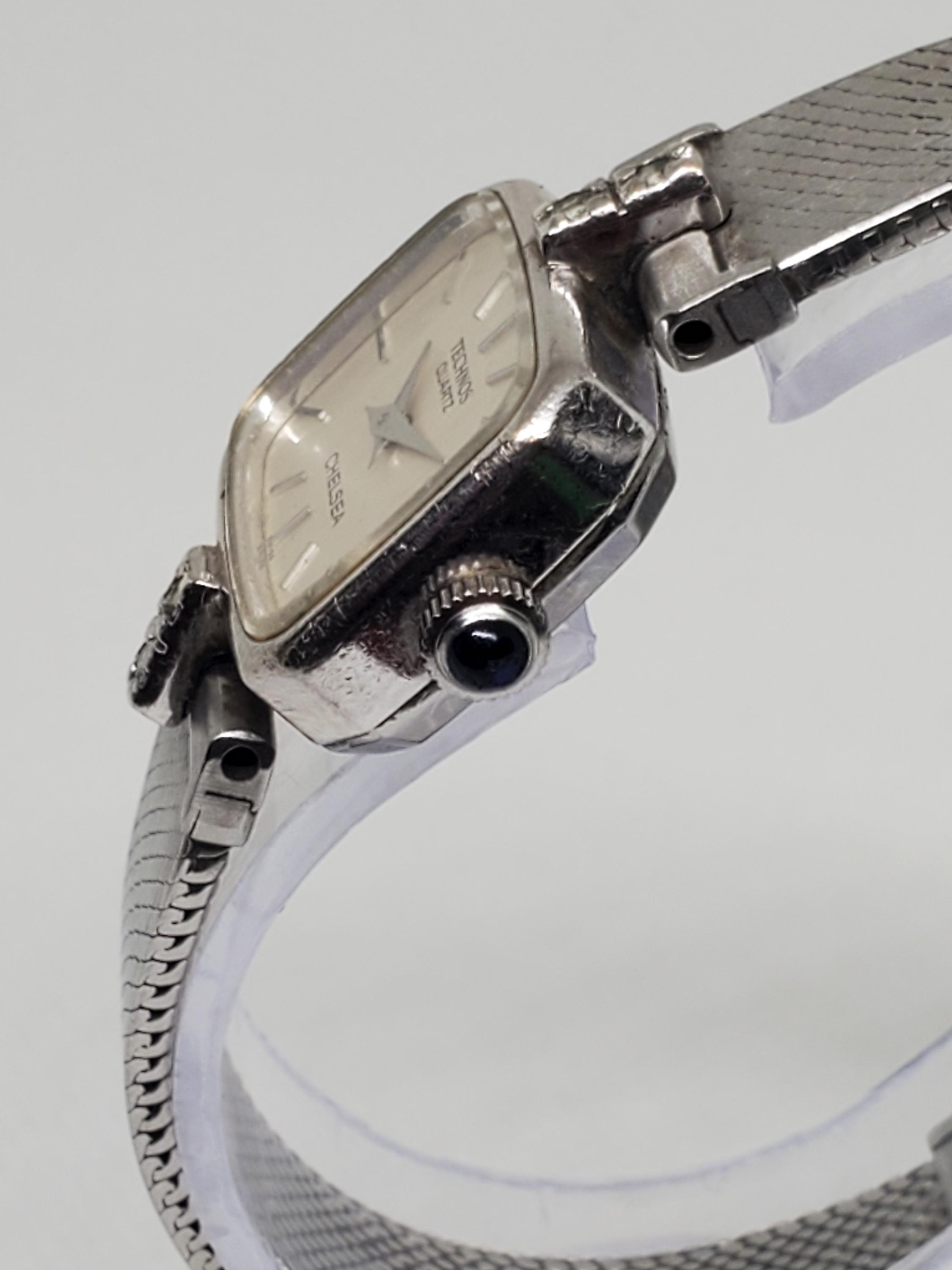 Vintage Vintage Technos Chelsea Quartz Womens Watch W/ Diamonds